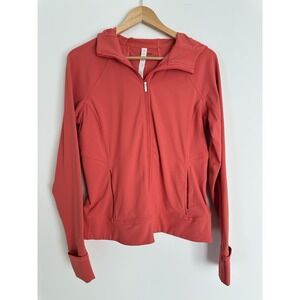 Lululemon Womens Size 10 Coral Zip Pocket Hooded Jacket